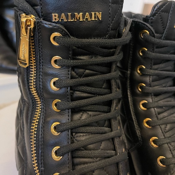 Balmain Army Quilted Leather Combat Boots 🖤 - Picture 11 of 15